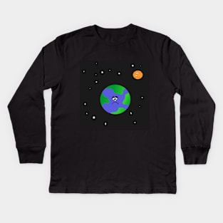 Sad planet Kids Long Sleeve T-Shirt